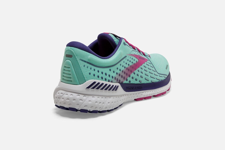 Brooks Israel Adrenaline GTS 21 Road Running Shoes Womens - Turquoise/Pink - MPA-237605